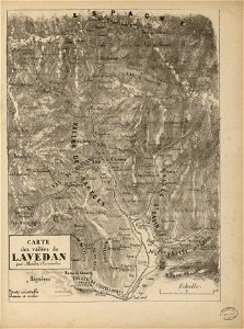 Carte des Vallées du Lavedan - Fonds Ancely - B315556101 A ABADIE 1 071