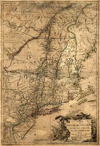 Carte du théatre de la guerre entre les Anglais et les Américains- LOC 75690415
