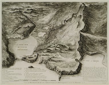 Carte ou plan géométral fait à vol d'oiseau de l'antique ville de Syracuse et de ses environs - Saint-non Jean Claude Richard Abbé De - 1786
