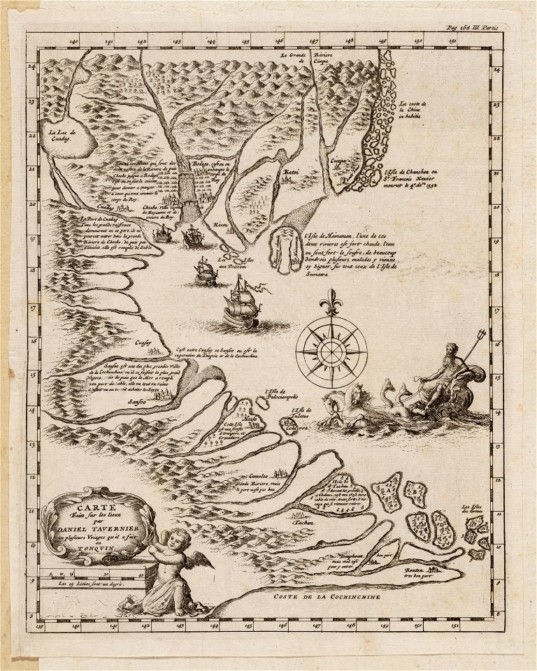 Carte faite sur les lieux par Daniel Tavernier en plusieurs voiages qu´il a fait au Tonquin, objectnr A 19399