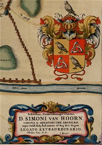 Cartouche + Wapenschild Roma Vetus 1663 GMG259 7