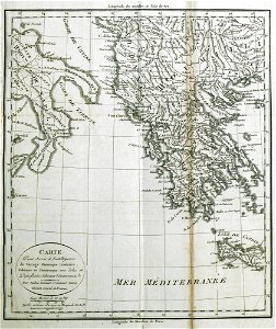 Carte pour servir à l'intelligence du voyage historique, littéraire, politique et pittoresque aux isles et possessions - Grasset De Saint-sauveur André - 1800