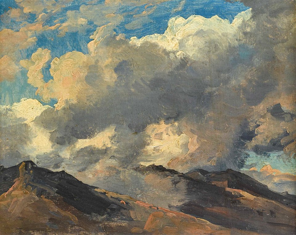Carl Gustav Carus - Berggipfel in Wolken
