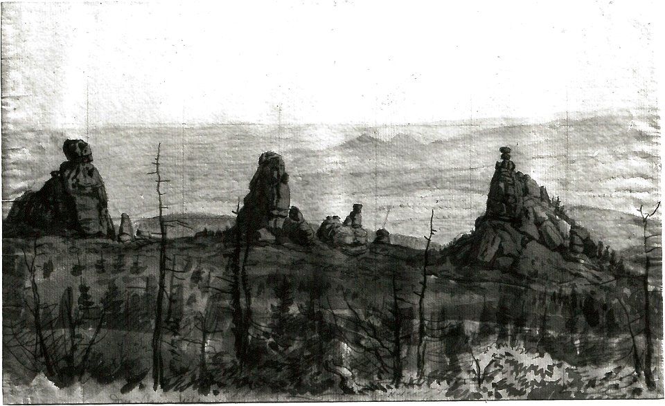 Carl Gustav Carus, Die Dreisteine im Riesengebirge (1826)