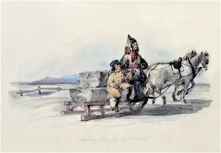 Carting Ice for Ice House