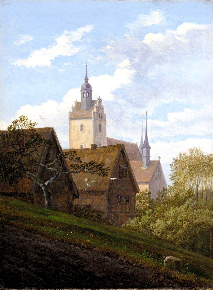 Carl Gustav Carus - Ansicht von Priessnitz bei Dresden