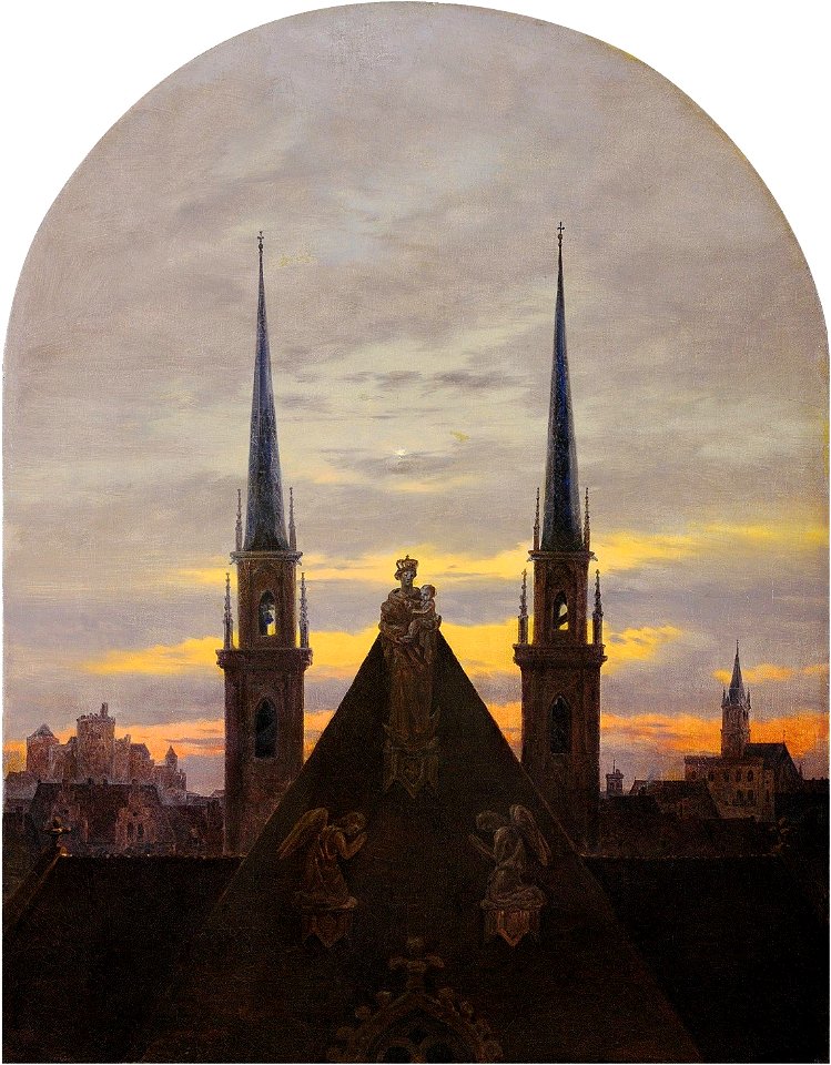 Carl Gustav Carus - Stadt in Abenddämmerung (1845)