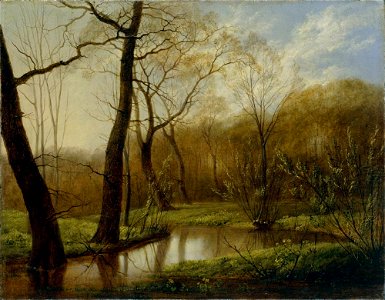 Carl Gustav Carus - Frühlingslandschaft im Rosenthal bei Leipzig