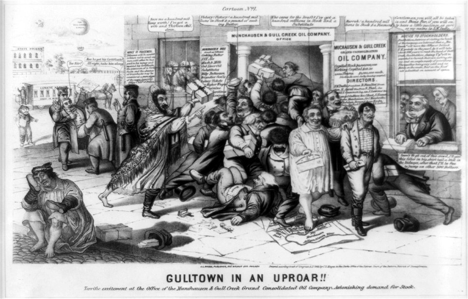 Cartoon. No. 1, Gulltown in an uproar LCCN2008661831