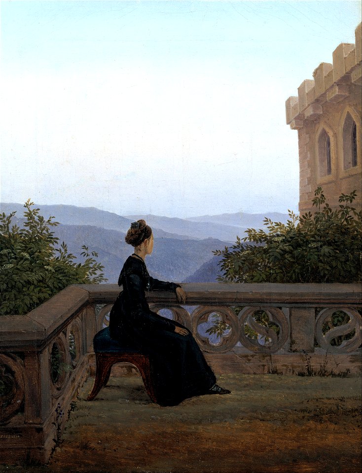 Carl Gustav Carus - Woman on the Balcony - Google Art Project