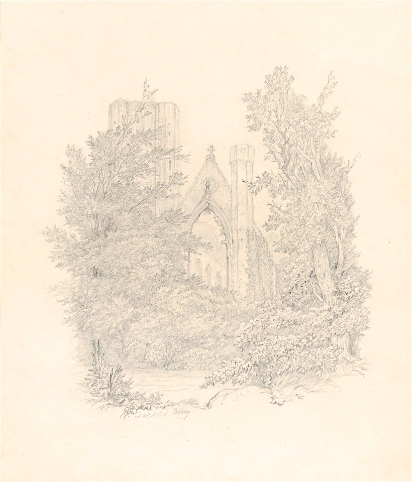 Carl Gustav Carus - Westfassade der Dunkeld-Kathedrale