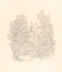 Carl Gustav Carus - Westfassade der Dunkeld-Kathedrale