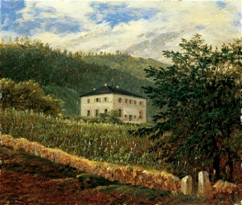 Carl Gustav Carus - Die königliche Villa in Wachwitz bei Dresden (ca. 1835)