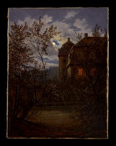 Carl Gustav Carus - Schloss Milkel in Moonlight - 2018.749 - Metropolitan Museum of Art