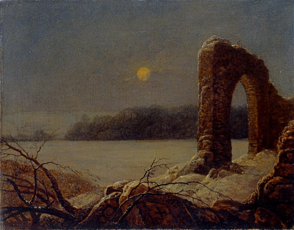 Carl Gustav Carus - Winterlandschaft mit verfallenem Tor