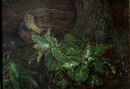 Carl Gustav Carus - Waldstück mit Baumstamm