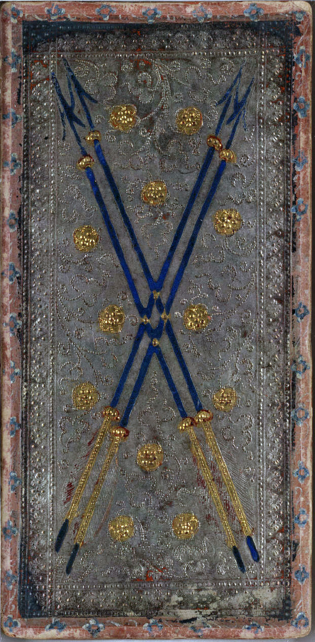 Cary-Yale Tarot deck - Four of Arrows