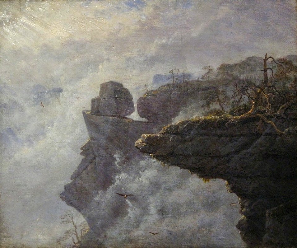 Carl Gustav Carus - Nebelwolken in der Sächsischen Schweiz (ca.1828)