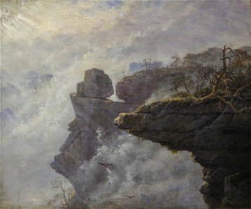 Carl Gustav Carus - Nebelwolken in der Sächsischen Schweiz (ca.1828)