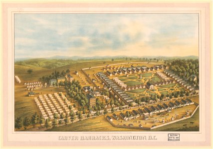 Carver Barracks, Washington, D.C. - lith & print by Chas. Magnus, 12 Franfort St., N.Y. LCCN2011647023