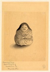 Carving of a woman, seated, facing front LCCN2009630155