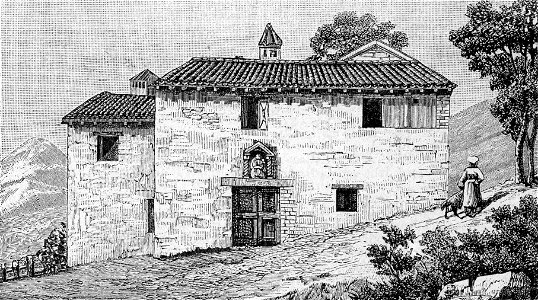 Casa di Bramante presso Castel Durante (xilografia)