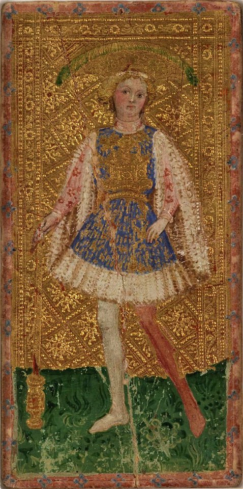 Cary-Yale Tarot deck - Knave of Staves