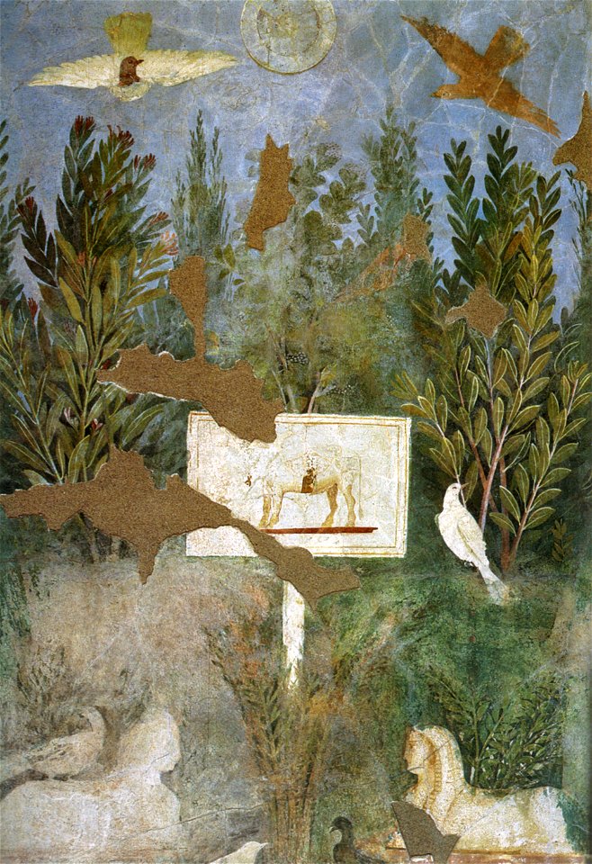 Casa del bracciale d'oro, pompei, particolare di una parete