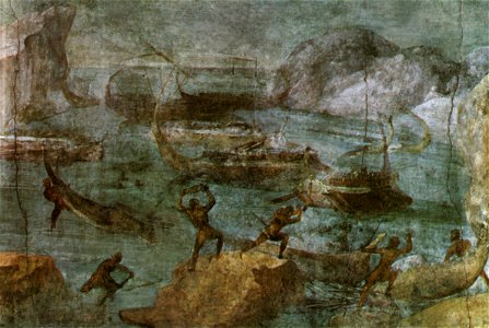 Casa di via graziosa, scena dell'odissea (attacco dei lestrigoni), I secolo ac