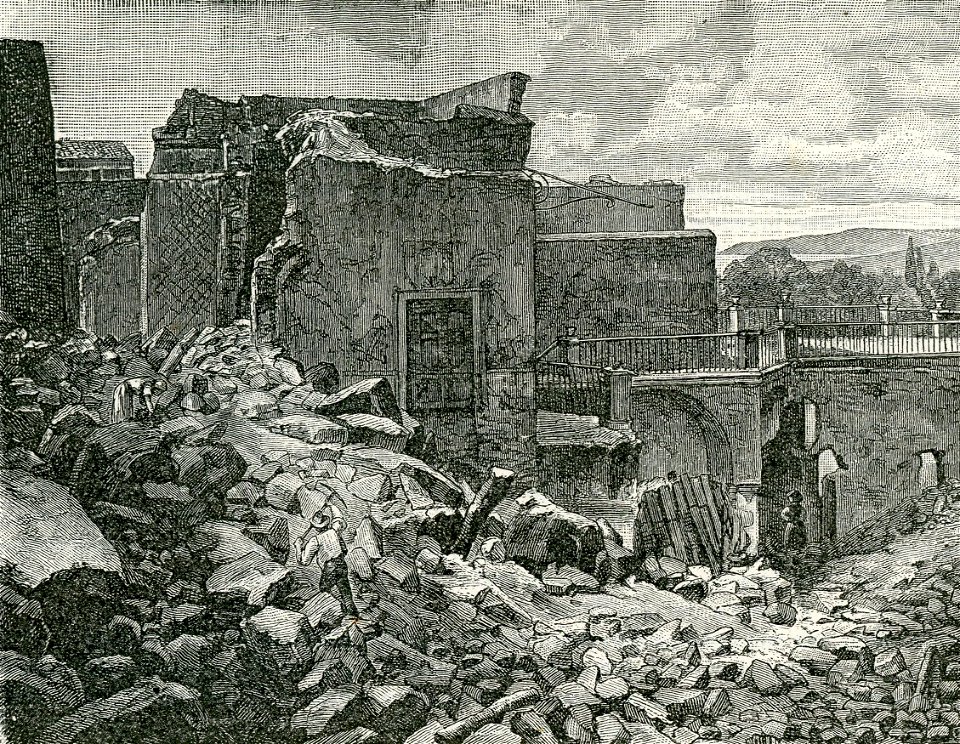 Casamicciola una parte del paese dopo il terremoto del 1883