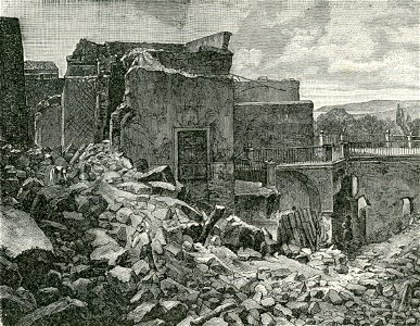 Casamicciola una parte del paese dopo il terremoto del 1883