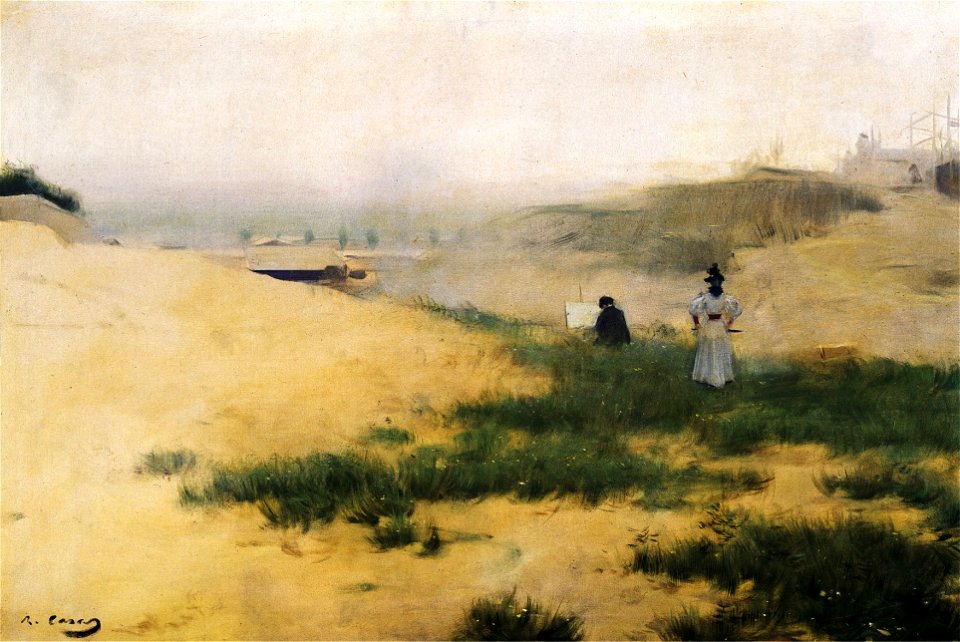 Ramon Casas i Carbo - Paisaje con figuras