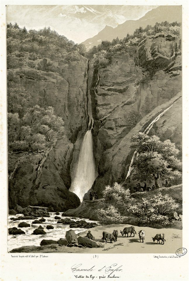 Cascade d'Enfer, Vallée de Lys, près Luchon - Fonds Ancely - B315556101 A LATOUR 009