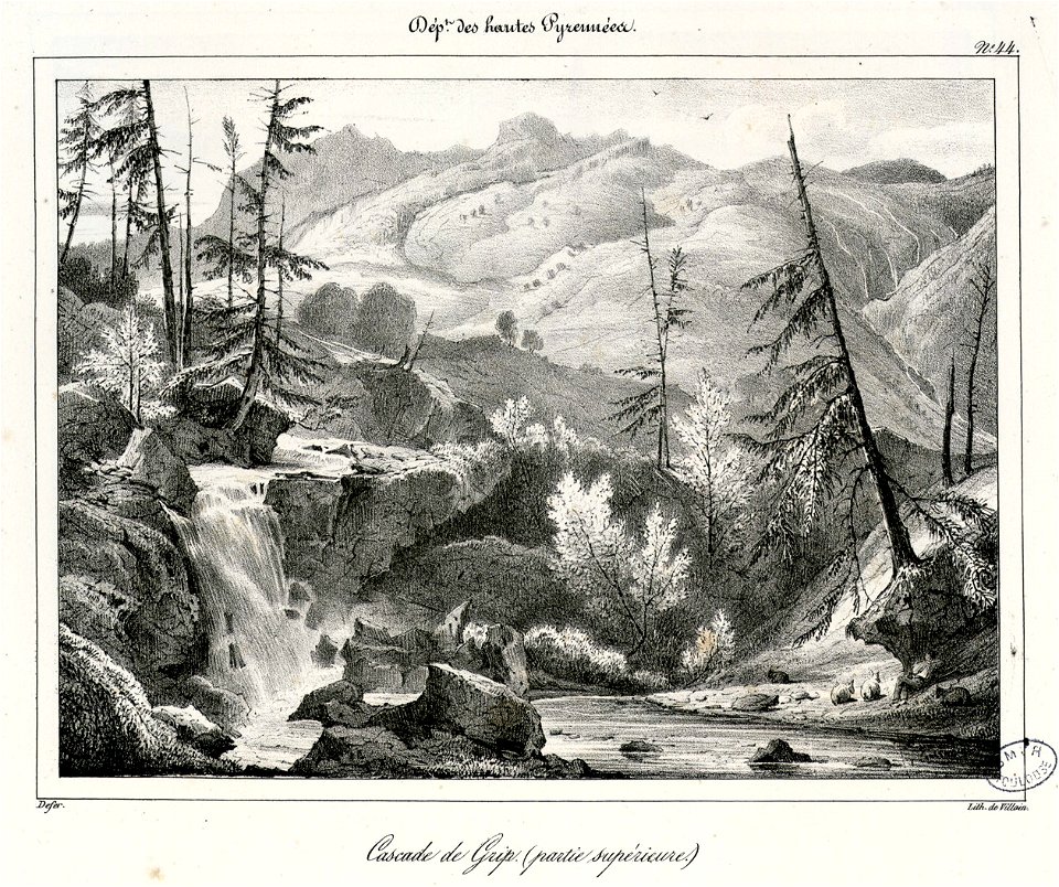 Cascade de Grip (i.e. Gripp), partie supérieure (Hautes-Pyrénées) - Fonds Ancely - B315556101 A DEFER 047