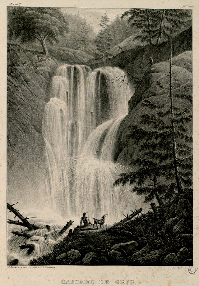 Cascade de Grip (i.e. Gripp) (5° liv., pl. 22 bis) - Fonds Ancely - B315556101 A FROSSARD 1 051