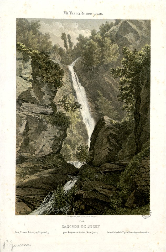 Cascade de Juzet près Bagnères-de-Luchon (Haute-Garonne) - Fonds Ancely - B315556101 A MERCEREAU 1 017