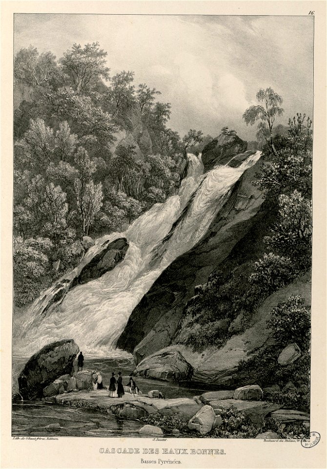 Cascade des Eaux Bonnes (Basses Pyrénées) - Fonds Ancely - B315556101 A JACOTTET 1 020