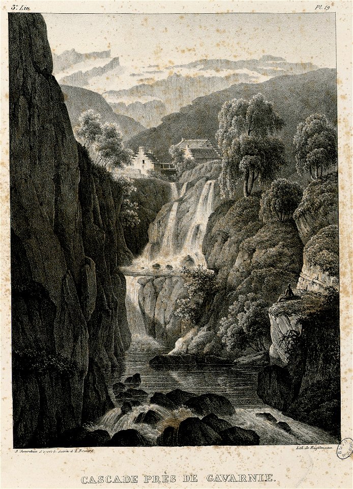 Cascade près de Gavarnie (3° liv., pl. 19) - Fonds Ancely - B315556101 A FROSSARD 1 049