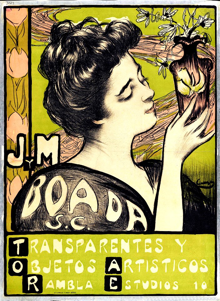 CASAS CARBÓ Ramón. J y M Boada, Transparentes y Objetos Artísticos, 1898