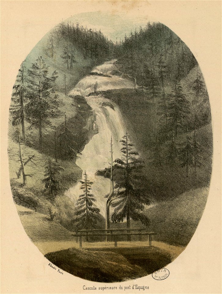 Cascade supérieure du pont d'Espagne - Fonds Ancely - B315556101 A ABADIE 6 070
