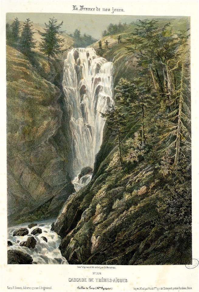 Cascade de Trémes-Aïgues, Vallée de Grip (Hautes Pyrénées) - Fonds Ancely - B315556101 A MERCEREAU 7 010