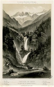 Cascade du Coeur (Vue prise près de la première hôtellerie) - Fonds Ancely - B315556101 A GORSE 3 012