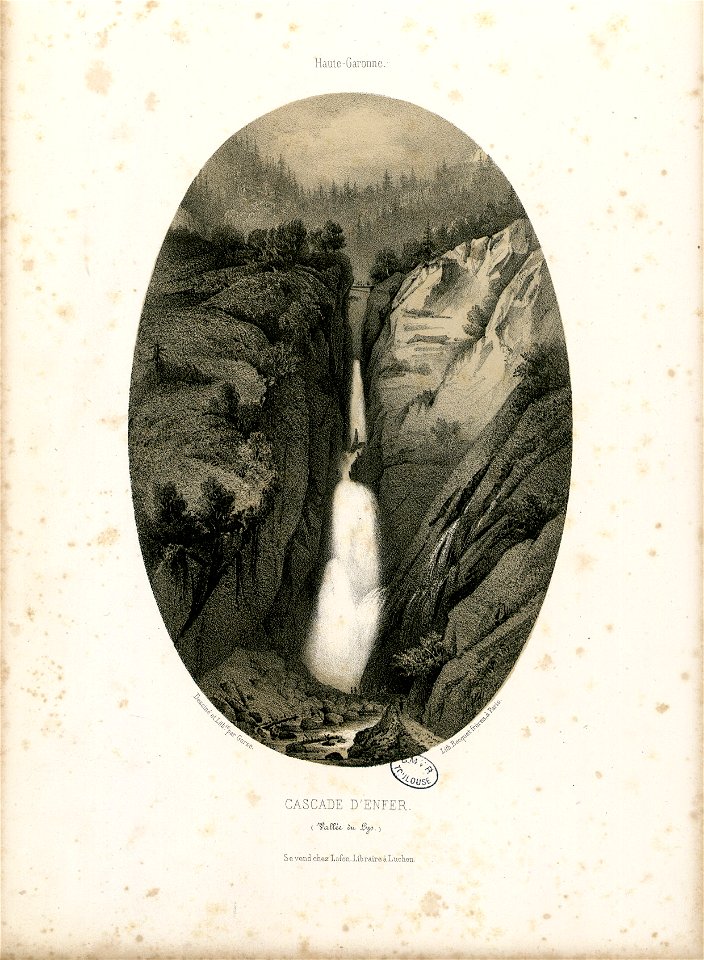 Cascade d'Enfer (Vallée du Lys) (Haute-Garonne) - Fonds Ancely - B315556101 A GORSE 1 006