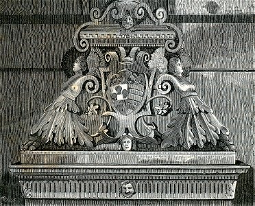 Casei Gerola caminiera antichissima nel castello xilografia di Barberis