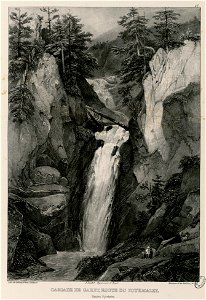 Cascade de Garet, route du Tourmalet (Hautes Pyrénées) - Fonds Ancely - B315556101 A JACOTTET 1 050