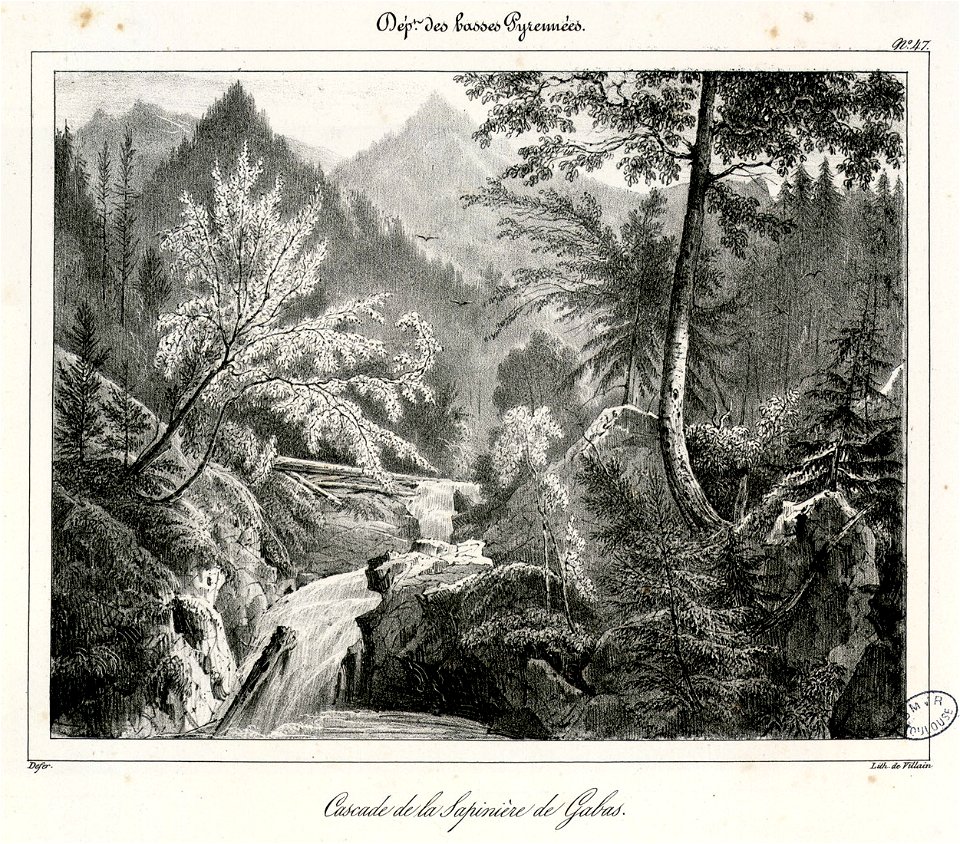 Cascade de la sapinière de Gabas (Basses Pyrénées) - Fonds Ancely - B315556101 A DEFER 050