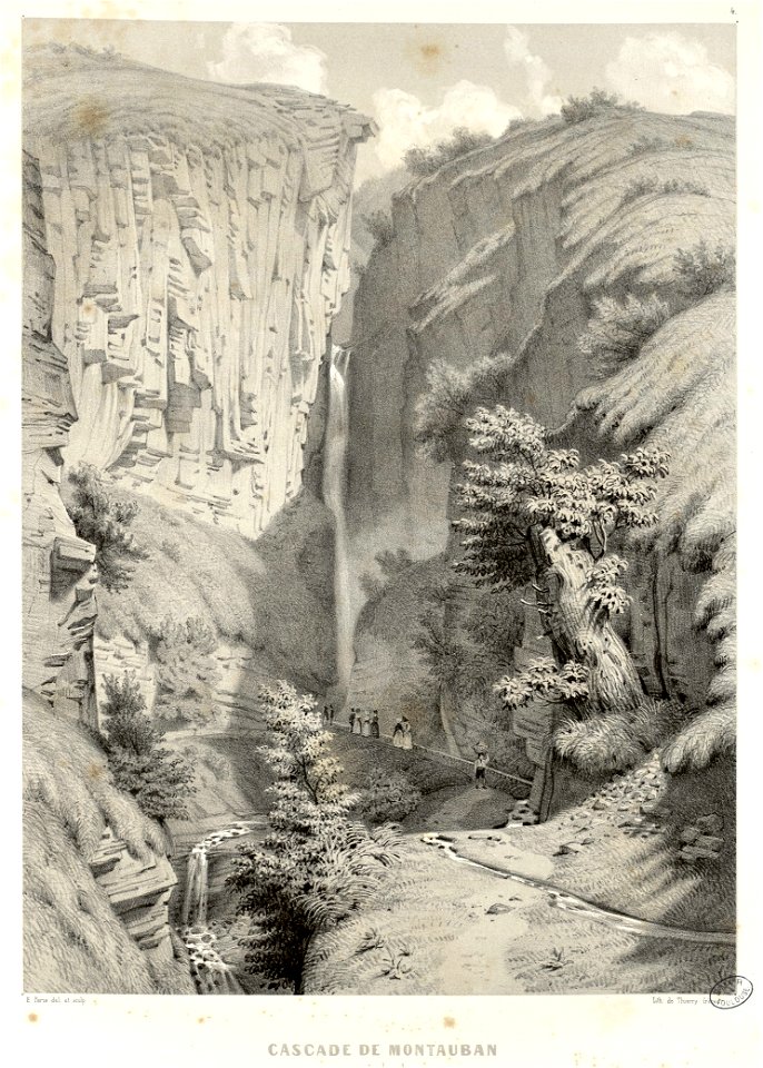 Cascade de Montauban près Luchon - Fonds Ancely - B315556101 A PARIS 1 010