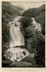 Cascade du pont d'Espagne (2° liv., pl. 9) - Fonds Ancely - B315556101 A FROSSARD 1 046