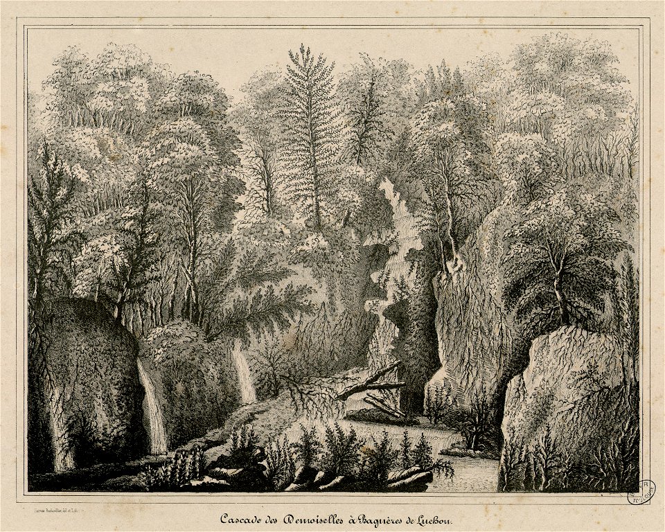Cascade des Demoiselles à Bagnères de Luchon - Fonds Ancely - B315556101 A HUREAUBACHEVILLIER 002