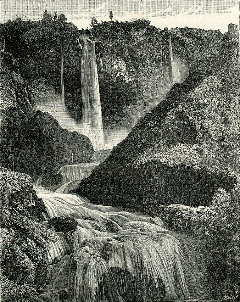 Cascata delle Marmore xilografia